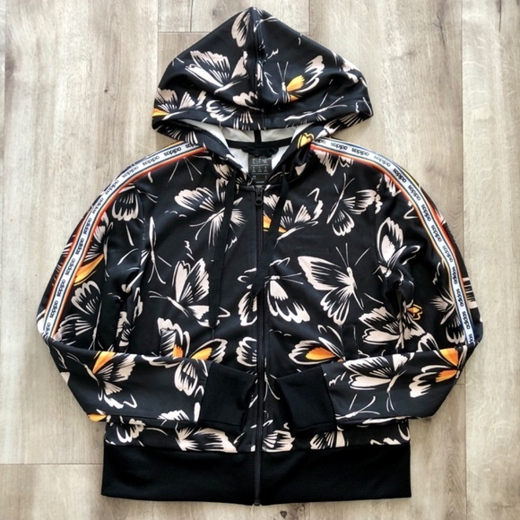 Adidas x Farm Rio, Hooded Track Jacket, Butterfly Print, Size XS, Good Condition - Picture 4 of 16